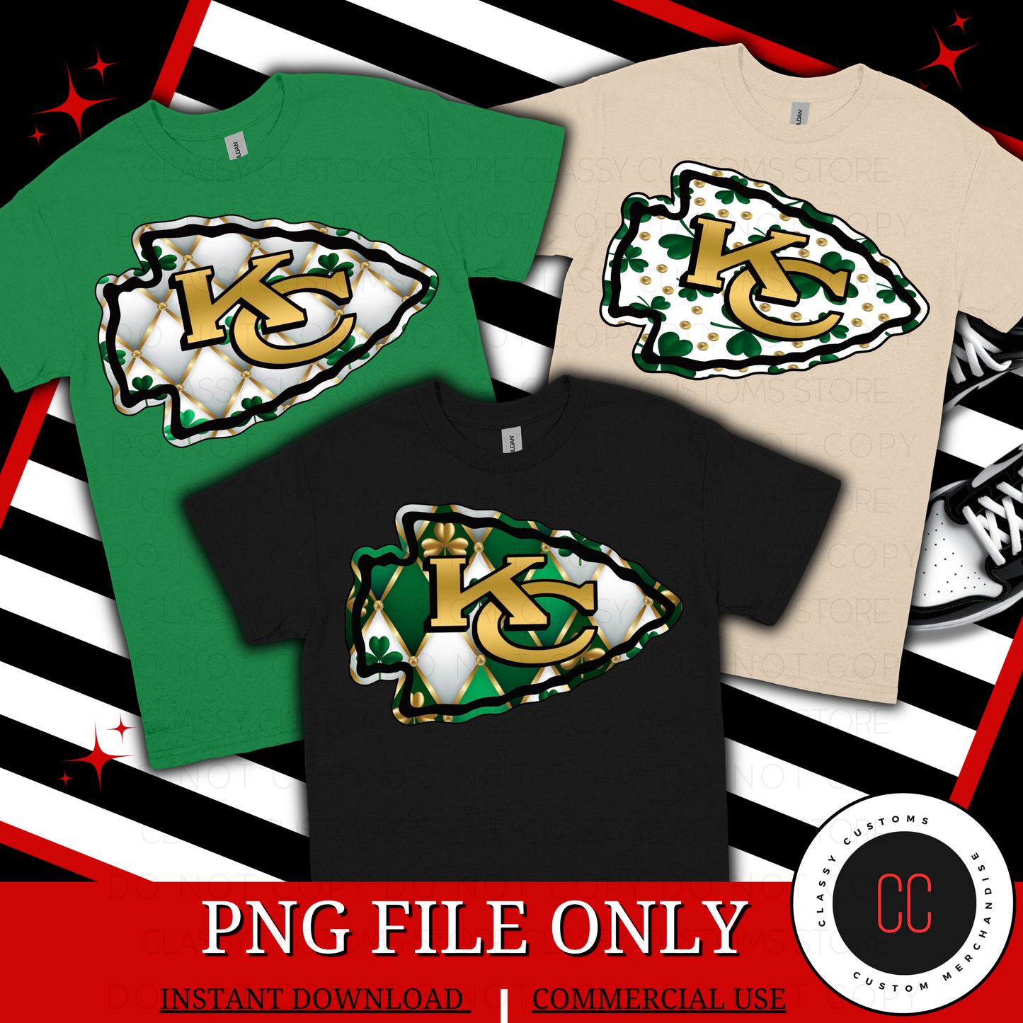 KC St. Pats Arrowhead PNG Bundle
