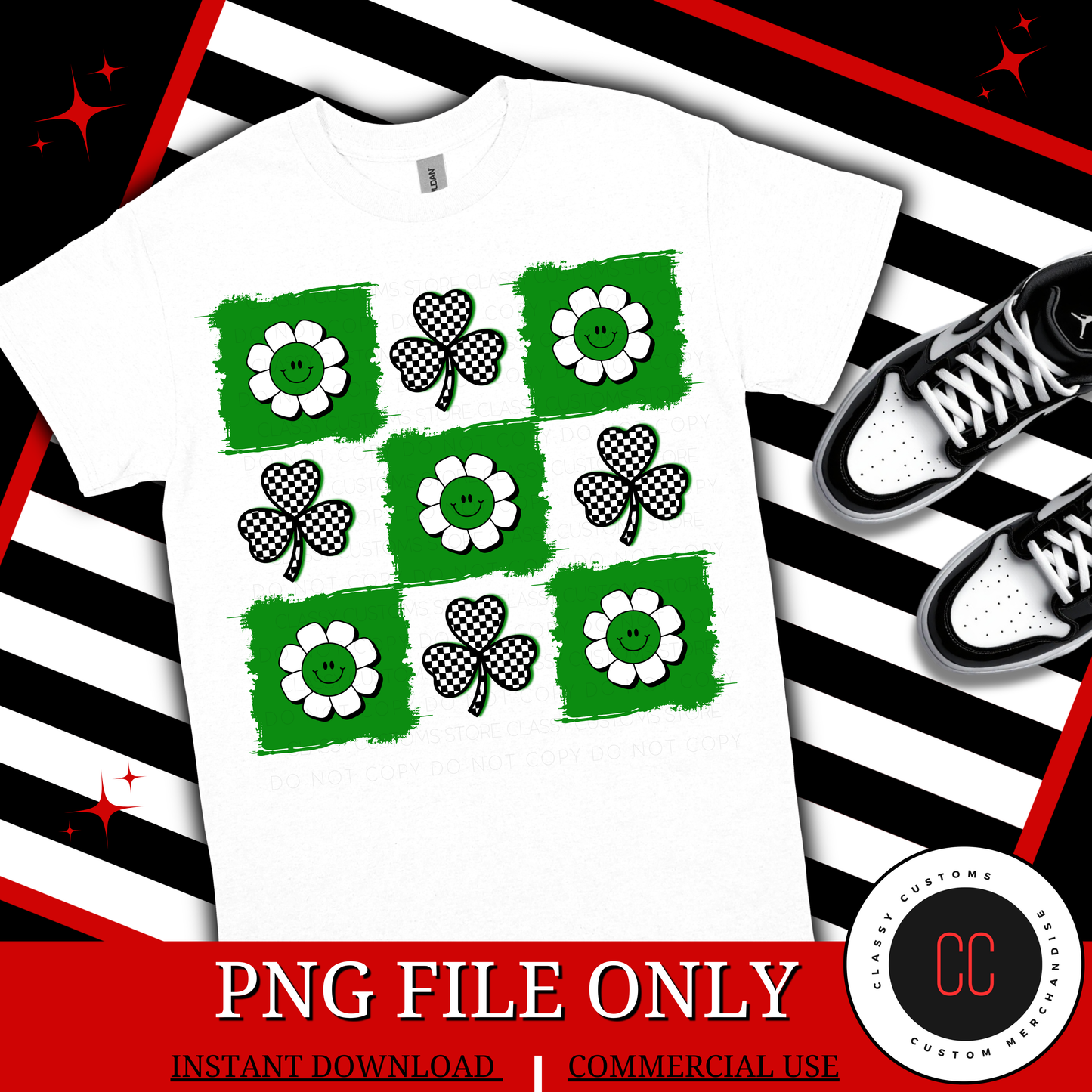 Retro Shamrock PNG