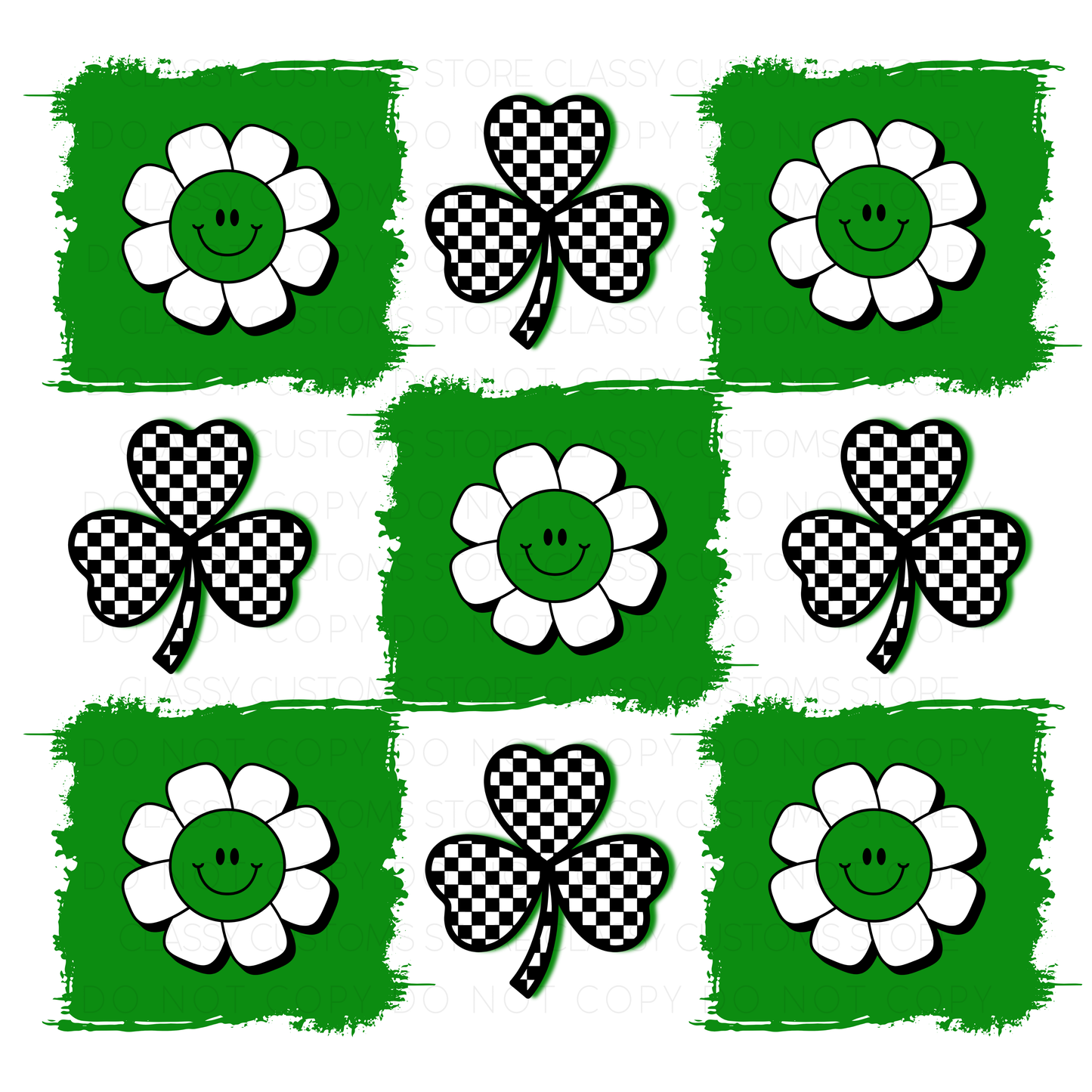 Retro Shamrock PNG