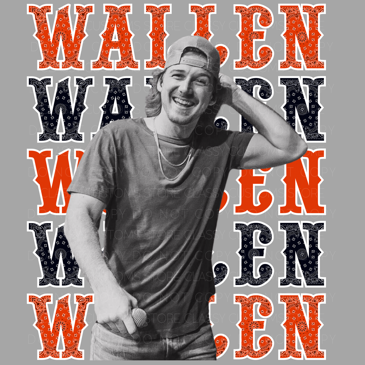 Paisleyprint Morgan Wallen PNG