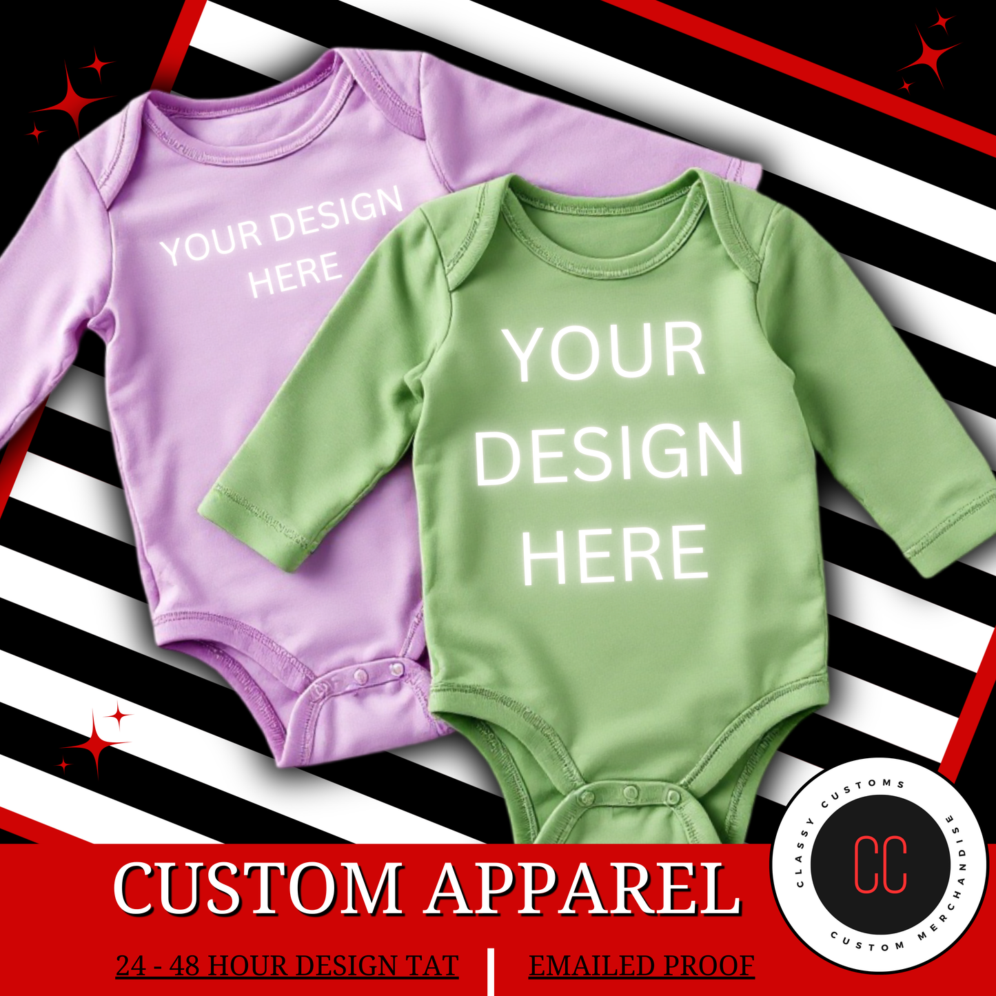 Custom Long Sleeve Onesie