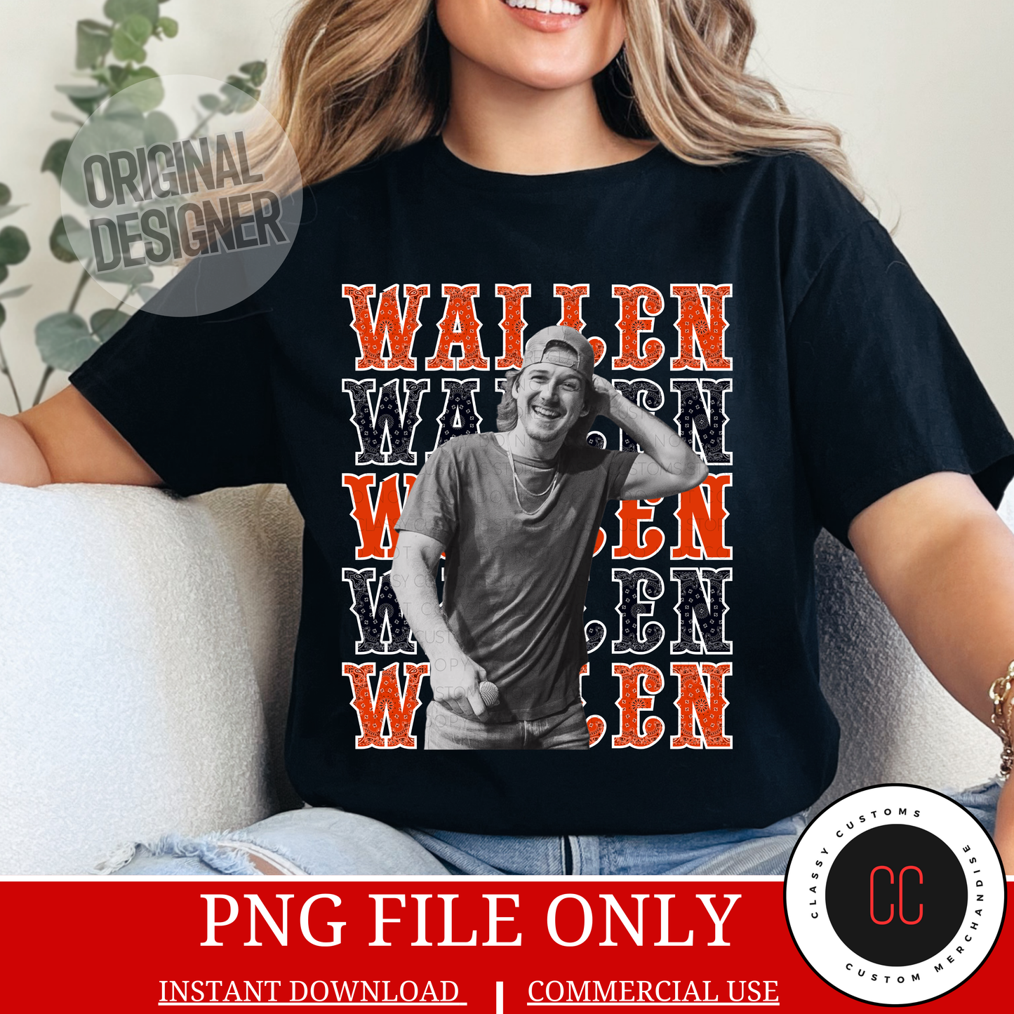 Paisleyprint Morgan Wallen PNG