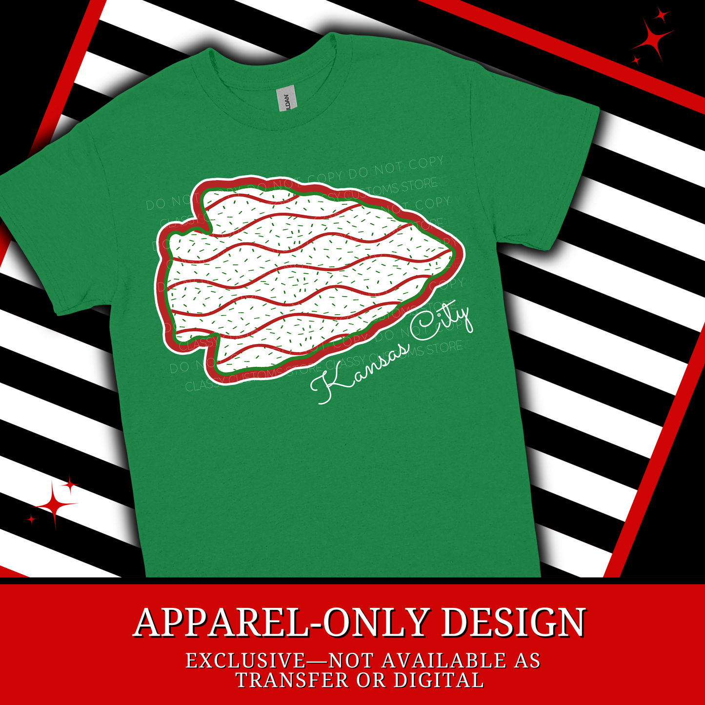 Christmas Cake KC Arrowhead Graphic