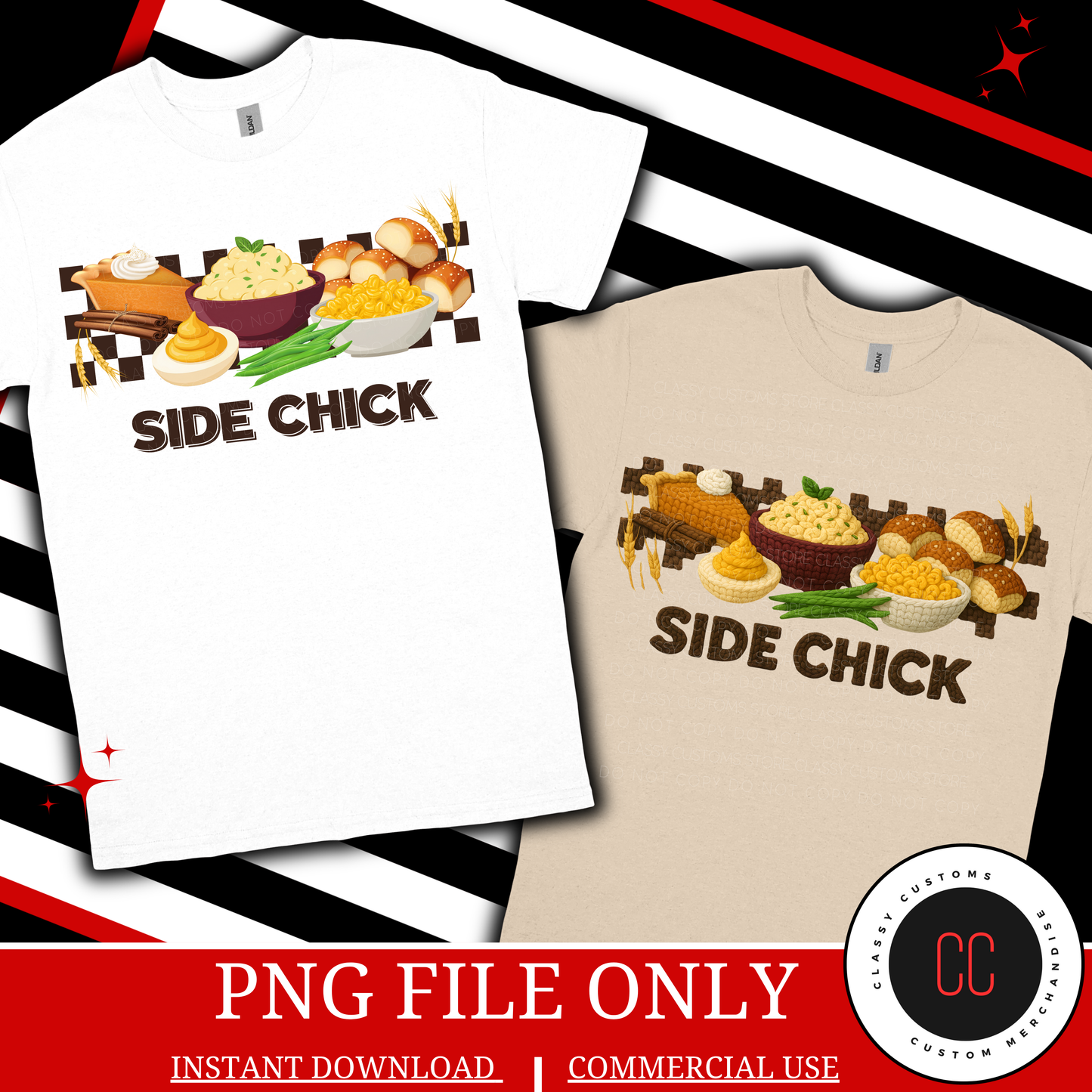 Faux Yarn Side Chick Thanksgiving 2-PNG