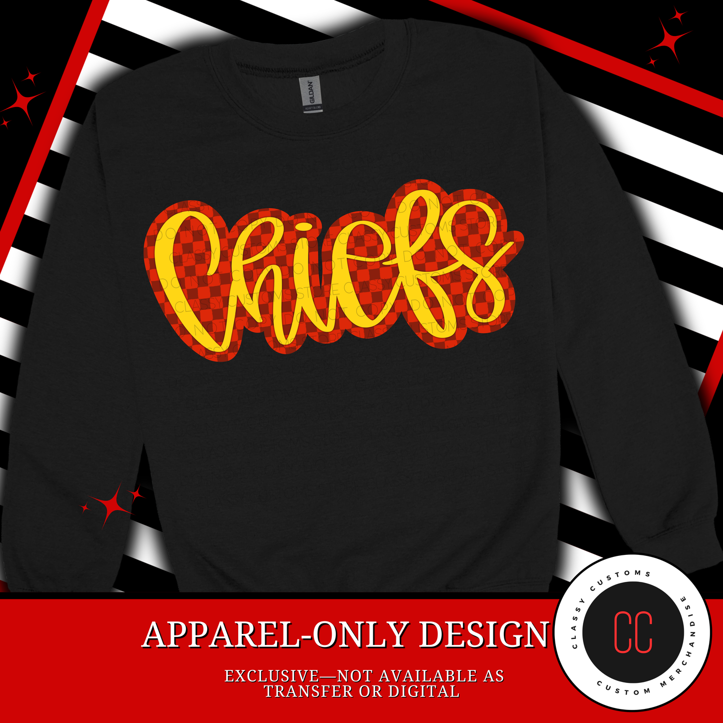 Checkered KC Football Tee