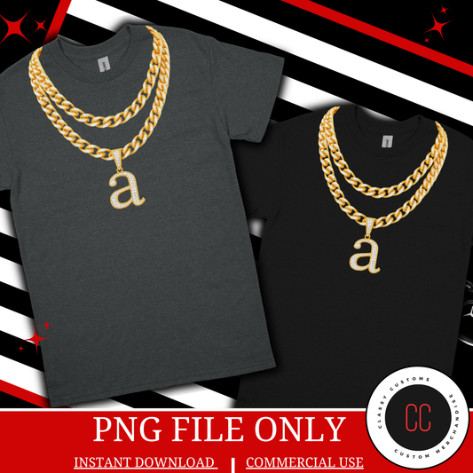 A Minor Faux Chain & Rhinestone PNG