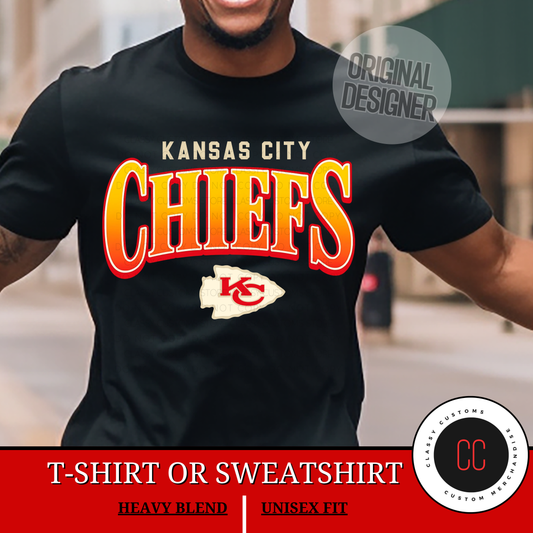 Retro Style KC Football Graphic