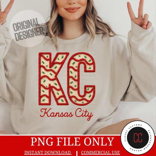 Faux Yarn KC Christmas Cake PNG