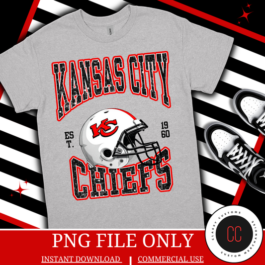 Faux Sequins KC Football PNG