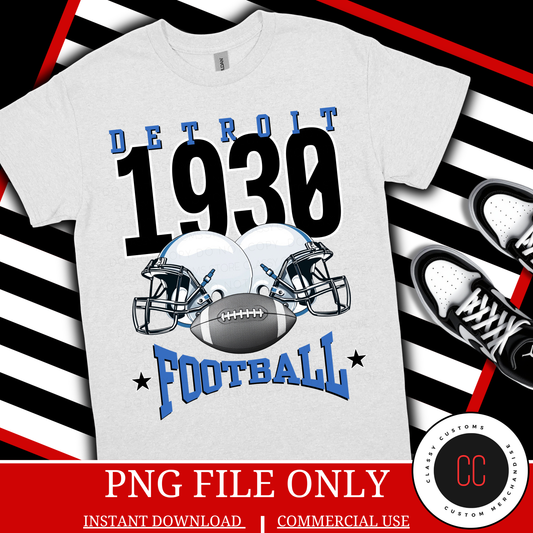Detroit Football 1930 PNG