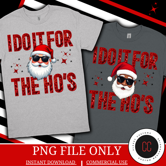 Santa, I Do It -Faux Embroidery & Sequins PNG (2 Files)