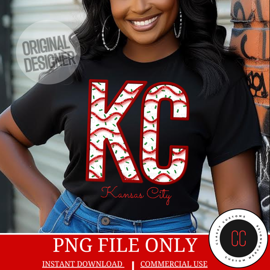 Faux Embroidery & Glitter-Xmas Cake KC PNG