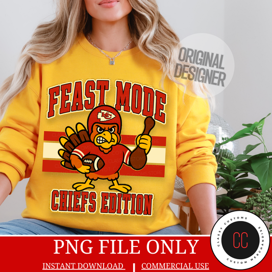 TWO-KC Feast Mode PNGS Glitter and Flat Outline