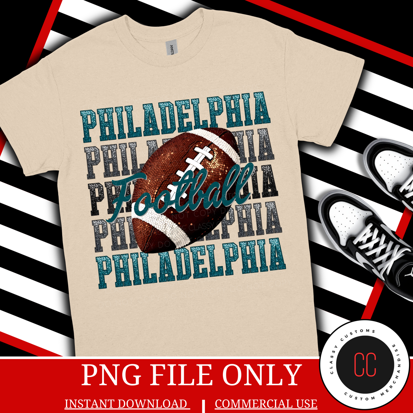 Eagles Football Repeat PNG